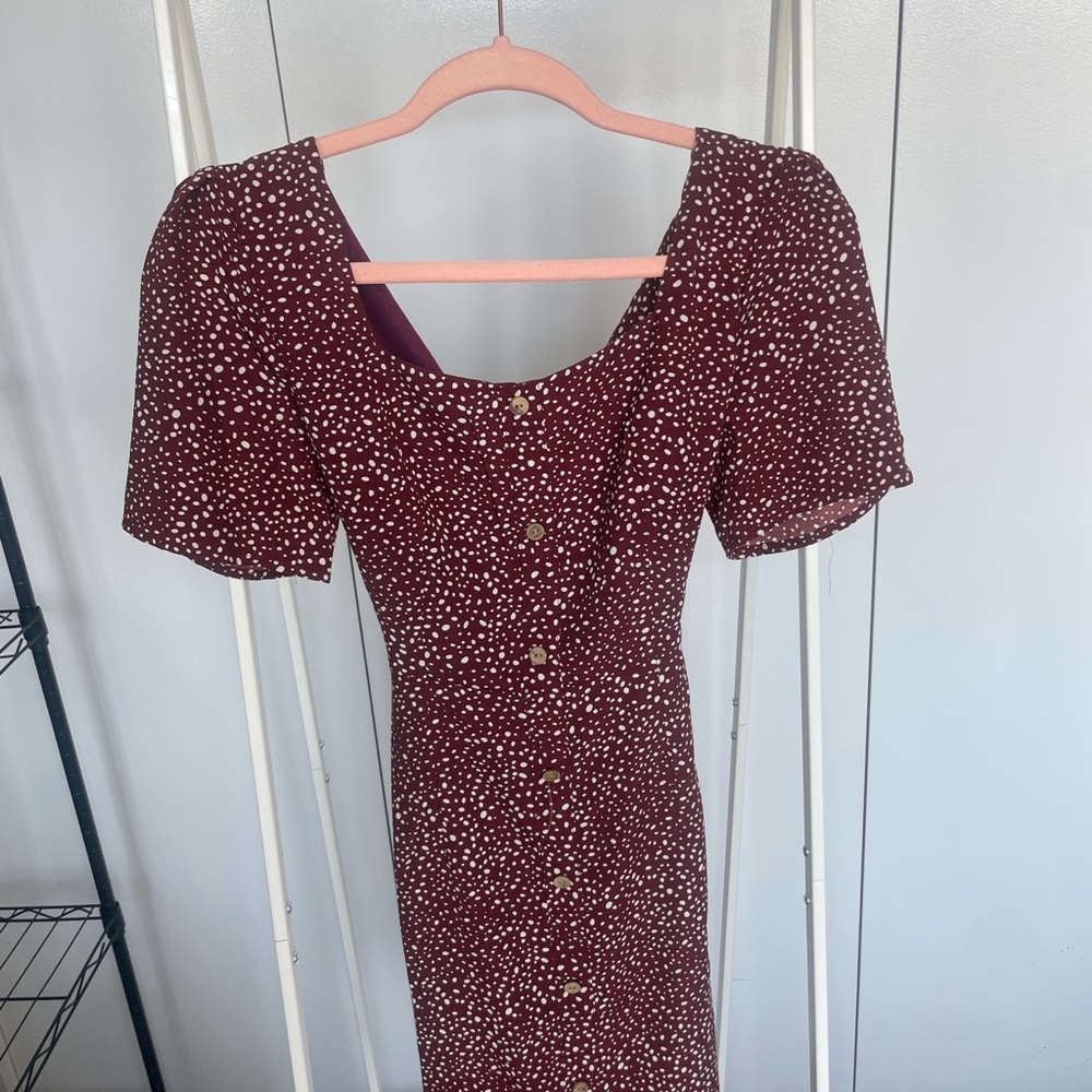 Red and White Polka Dot Dress